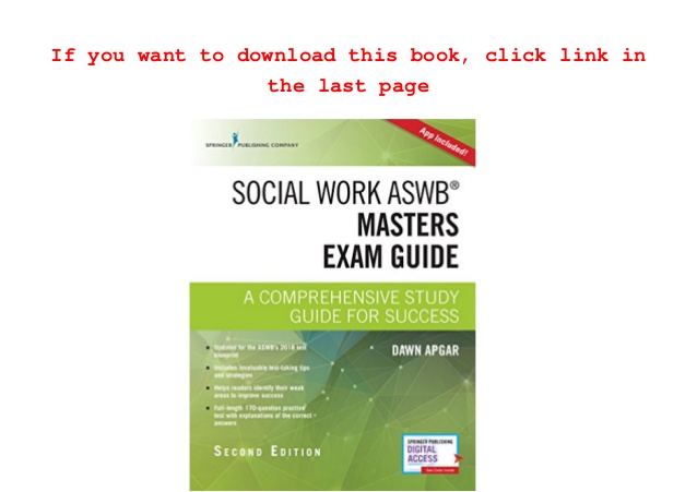 Aswb exam study guide download pdf